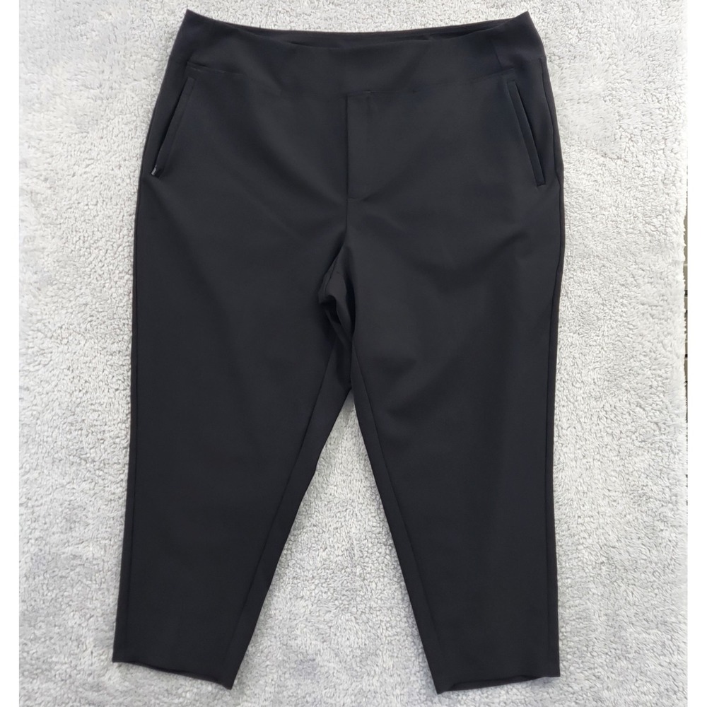 Athleta Endless High Rise Pant Pull On Tapered Ankle Length In Black Size 22